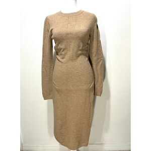 Wilfred Aritzia sweater dress wool cashmere nylon blend winter brown women's S